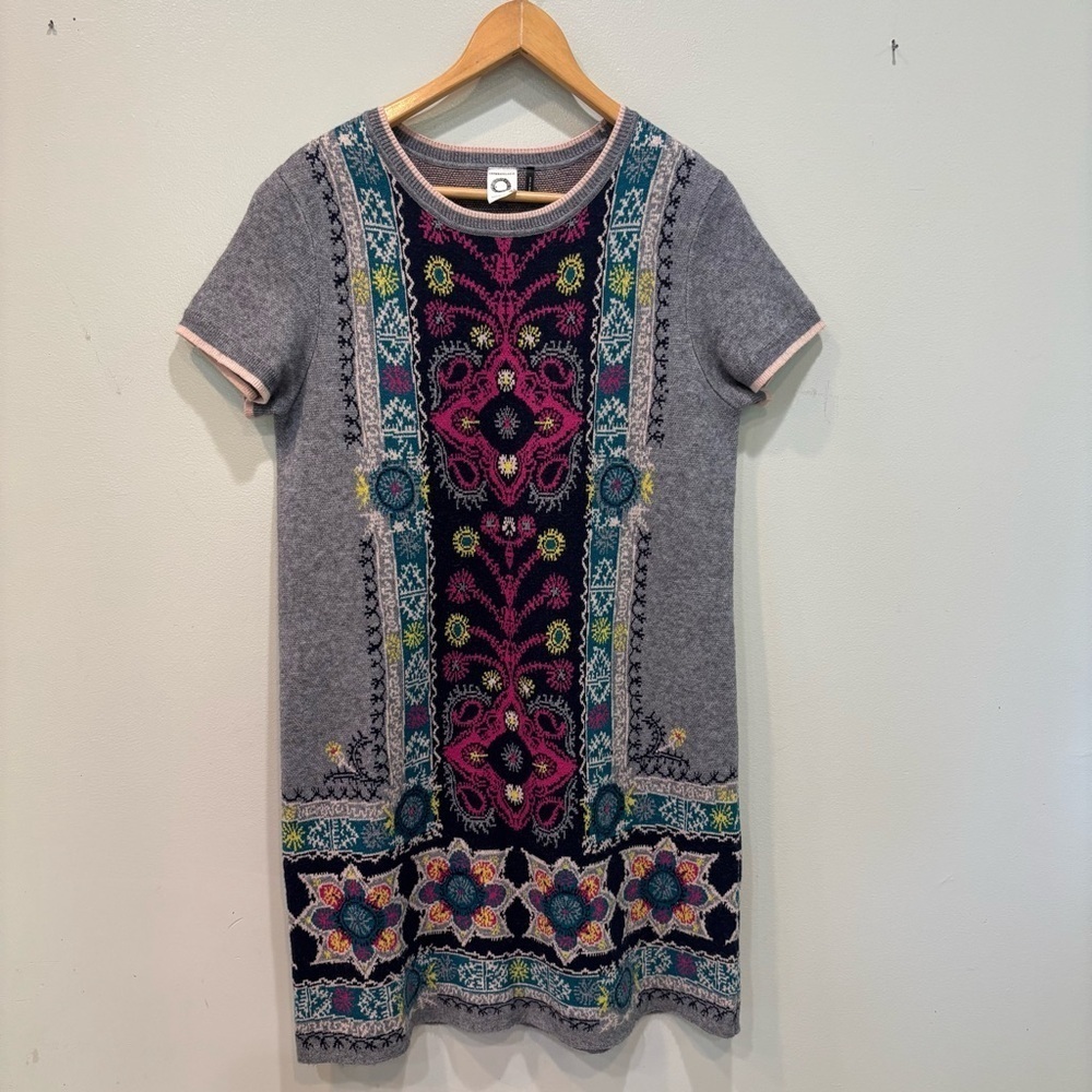 Akemi + Kin Anthropologie Kaleidoscope Knit Sweater Dress Women’s Size Small